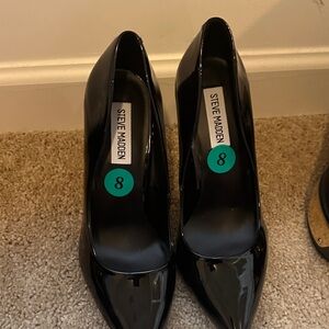 Steve Madden Glossy Black Heels